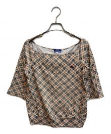 BURBERRY BLUE LABEL（バーバリー ブルー レーベル）の古着「ノバチェックカットソー」｜ベージュ