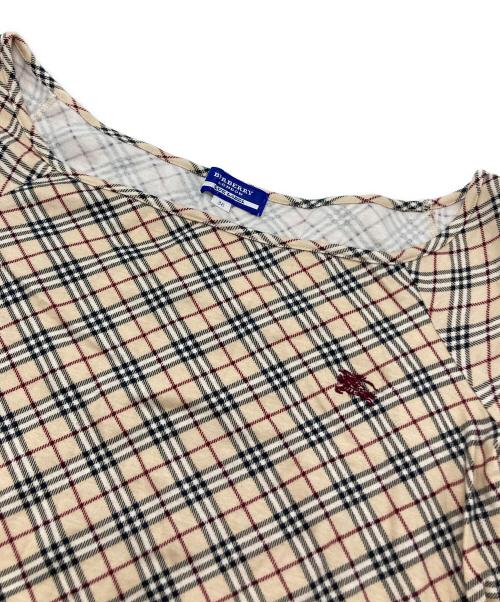 BURBERRY BLUE LABEL（バーバリー ブルー レーベル）BURBERRY BLUE LABEL (バーバリー ブルー レーベル) ノバチェックカットソー ベージュ サイズ:38の古着・服飾アイテム