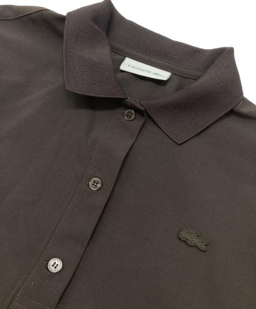 LACOSTE（ラコステ）LACOSTE (ラコステ) ウールブレンド サイドプリーツポロドレス ブラウン サイズ:38の古着・服飾アイテム