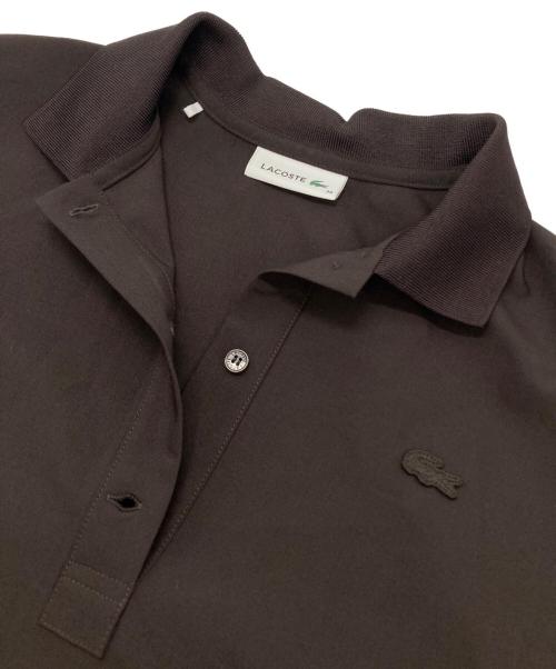 LACOSTE（ラコステ）LACOSTE (ラコステ) ウールブレンド サイドプリーツポロドレス ブラウン サイズ:38の古着・服飾アイテム
