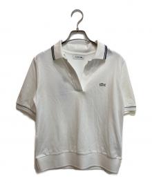 LACOSTE（ラコステ）の古着「スキッパーネックポロシャツ」｜ホワイト