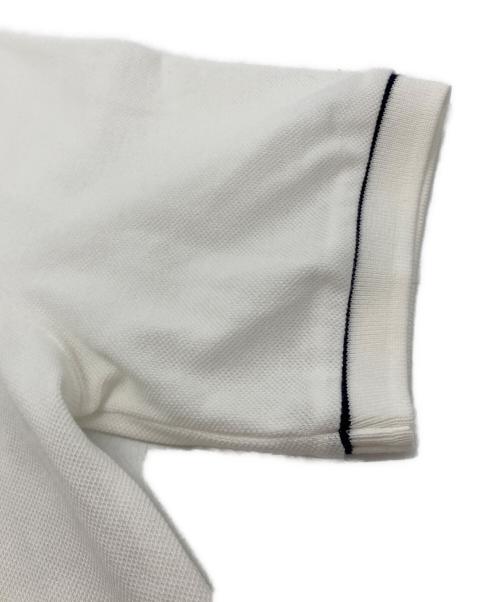 LACOSTE（ラコステ）LACOSTE (ラコステ) スキッパーネックポロシャツ ホワイト サイズ:38の古着・服飾アイテム