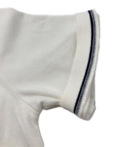 LACOSTE（ラコステ）LACOSTE (ラコステ) スキッパーネックポロシャツ ホワイト サイズ:38の古着・服飾アイテム