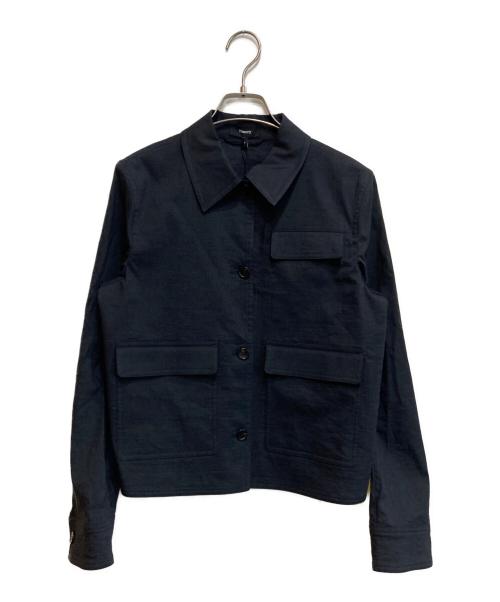 theory（セオリー）theory (セオリー) GOOD CRUNCH W CASUAL LS JKT ネイビー サイズ:Sの古着・服飾アイテム