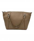 COACHコーチ）の古着「ケイシー サッチェル 2WAY ハンドバッグ」｜ベージュ