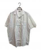 COMME des GARCONS HOMMEコムデギャルソン オム）の古着「半袖コットンシャツ」｜ホワイト