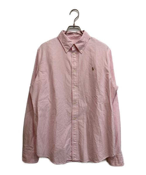 POLO RALPH LAUREN（ポロ・ラルフローレン）POLO RALPH LAUREN (ポロ・ラルフローレン) ストライプオックスフォードシャツ ピンク×ホワイト サイズ:Lの古着・服飾アイテム