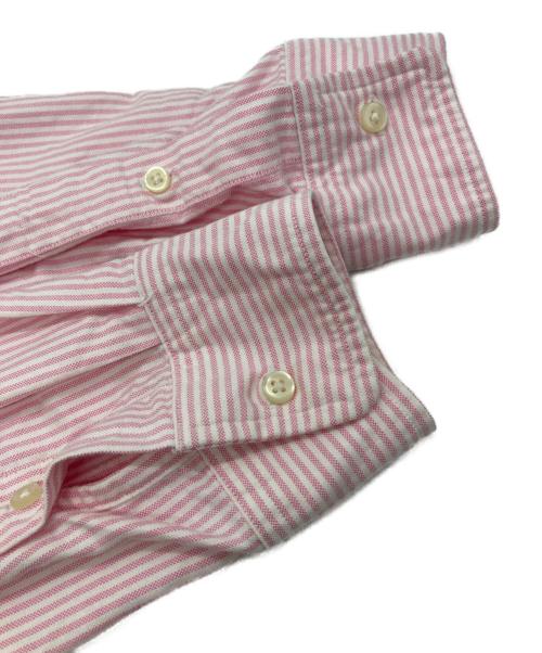 POLO RALPH LAUREN（ポロ・ラルフローレン）POLO RALPH LAUREN (ポロ・ラルフローレン) ストライプオックスフォードシャツ ピンク×ホワイト サイズ:Lの古着・服飾アイテム