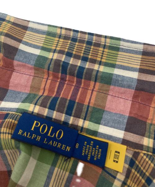 POLO RALPH LAUREN（ポロ・ラルフローレン）POLO RALPH LAUREN (ポロ・ラルフローレン) マドラスチェック セルフタイ コットン シャツドレス マルチカラー サイズ:8の古着・服飾アイテム
