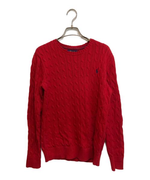 POLO RALPH LAUREN（ポロ・ラルフローレン）POLO RALPH LAUREN (ポロ・ラルフローレン) コットンケーブルニット レッド サイズ:SIZE キッズXLの古着・服飾アイテム