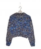 NKNITンニット）の古着「mix color hand KNIT short」｜ブルー