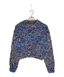 NKNIT（ンニット）の古着「mix color hand KNIT short」｜ブルー