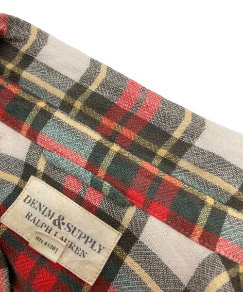 Denim & Supply Ralph Lauren（デニム＆サプライ ラルフローレン）DENIM & SUPPLY RALPH LAUREN (デニム＆サプライ ラルフローレン) チェックシャツ アイボリー×レッド サイズ:Sの古着・服飾アイテム