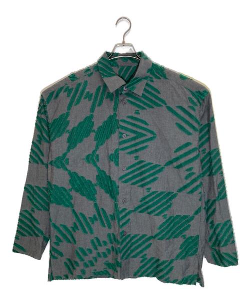 IM MEN（アイム メン）IM MEN (アイム メン) ジャガードシャツ グレー サイズ:SIZE 4の古着・服飾アイテム
