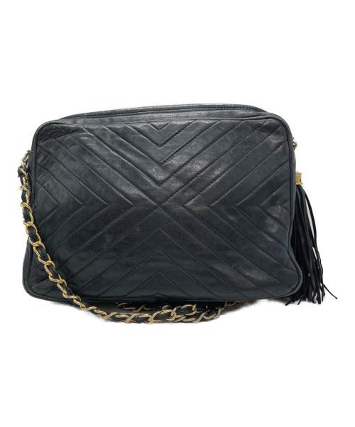 CHANEL（シャネル）CHANEL (シャネル) ラムスキン チェーンショルダーバッグ ブラック サイズ:-の古着・服飾アイテム