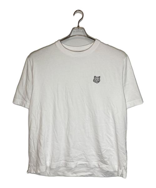 maison kitsune（メゾンキツネ）maison kitsune (メゾンキツネ) フォックスヘッド オーバーサイズ Tシャツ ホワイト サイズ:Mの古着・服飾アイテム
