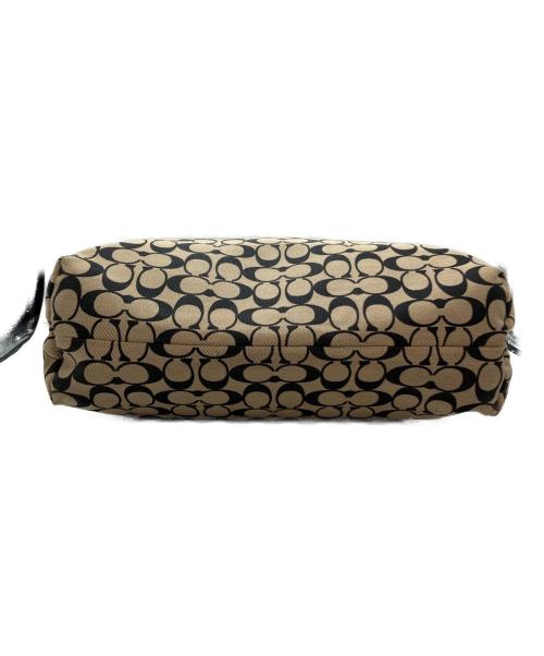 COACH（コーチ）COACH (コーチ) シグネチャートートバッグ ベージュ×ブラックの古着・服飾アイテム