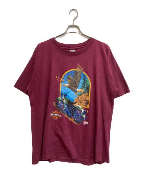 HARLEY-DAVIDSON（ハーレーダビッドソン）HARLEY-DAVIDSON (ハーレーダビッドソン) OLD プリントTシャツ ボルドー サイズ:XLの古着・服飾アイテム