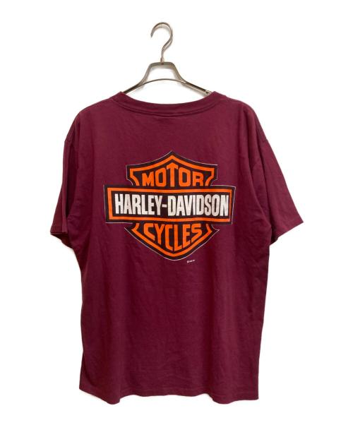 HARLEY-DAVIDSON（ハーレーダビッドソン）HARLEY-DAVIDSON (ハーレーダビッドソン) OLD プリントTシャツ ボルドー サイズ:XLの古着・服飾アイテム