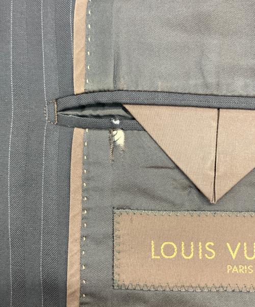 LOUIS VUITTON（ルイ ヴィトン）LOUIS VUITTON (ルイ ヴィトン) テーラードジャケット ブラック×グレー サイズ:50の古着・服飾アイテム