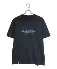 maison kitsune×ADER error（メゾンキツネ×アーダーエラー）の古着「Kitsune Layout T-Shirt」｜ブラック