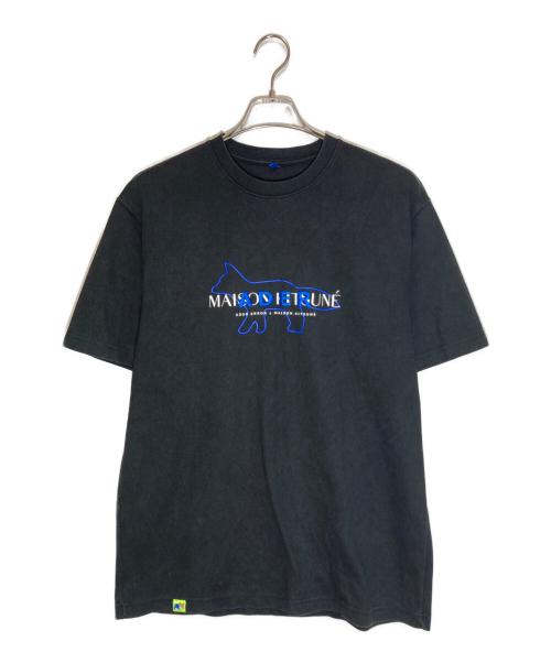 maison kitsune（メゾンキツネ）maison kitsune (メゾンキツネ) ADER error (アーダーエラー) Kitsune Layout T-Shirt ブラック サイズ:A2の古着・服飾アイテム