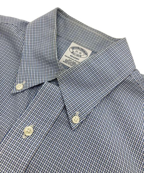 BROOKS BROTHERS（ブルックスブラザーズ）BROOKS BROTHERS (ブルックスブラザーズ) ボタンダウンチェックシャツ ブルー サイズ:SIZE 15の古着・服飾アイテム
