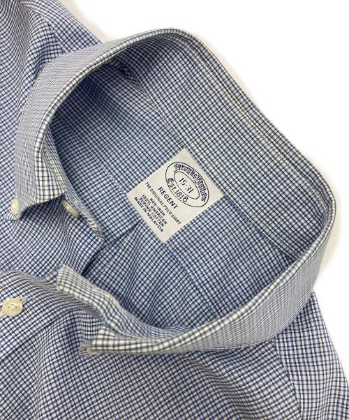BROOKS BROTHERS（ブルックスブラザーズ）BROOKS BROTHERS (ブルックスブラザーズ) ボタンダウンチェックシャツ ブルー サイズ:SIZE 15の古着・服飾アイテム