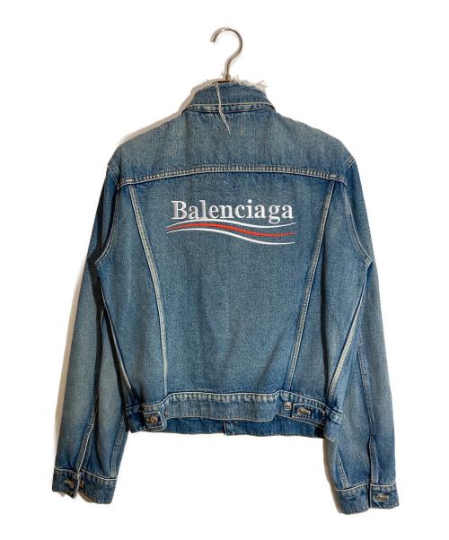 BALENCIAGA（バレンシアガ）BALENCIAGA (バレンシアガ) Denim Embroidered Jacket インディゴ サイズ:48の古着・服飾アイテム