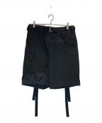 sacaiサカイ）の古着「Cotton Nylon Oxford Short」｜ブラック