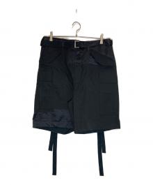 sacai（サカイ）の古着「Cotton Nylon Oxford Short」｜ブラック