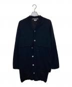 COMME des GARCONS HOMME PLUSコムデギャルソンオムプリュス）の古着「ねじれ 変形ウールカーディガン」｜ブラック