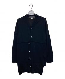 COMME des GARCONS HOMME PLUS（コムデギャルソンオムプリュス）の古着「ねじれ 変形ウールカーディガン」｜ブラック