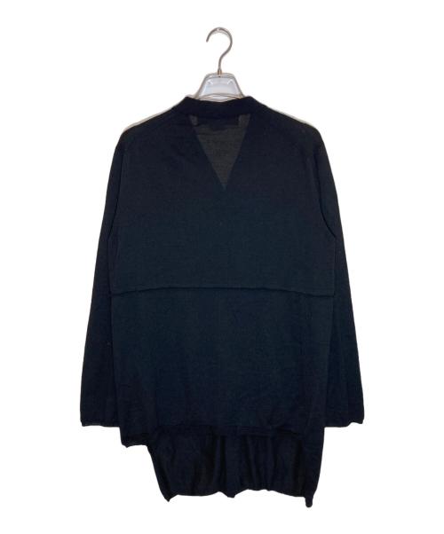 COMME des GARCONS HOMME PLUS（コムデギャルソンオムプリュス）COMME des GARCONS HOMME PLUS (コムデギャルソンオムプリュス) ねじれ 変形ウールカーディガン ブラック サイズ:Ⅿの古着・服飾アイテム