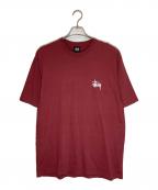 stussyステューシー）の古着「プリントTシャツ」｜ボルドー