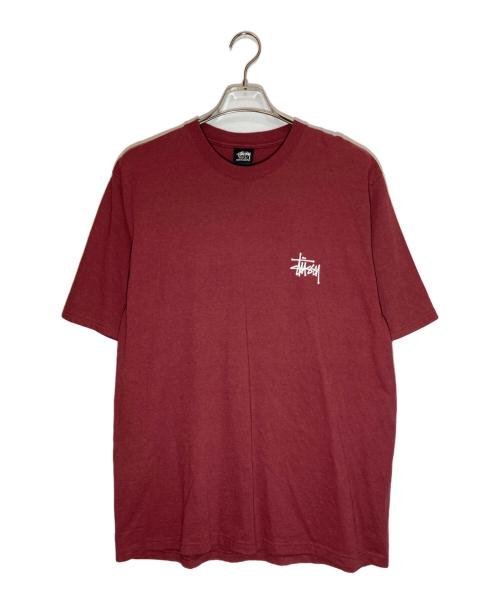 stussy（ステューシー）stussy (ステューシー) プリントTシャツ ボルドー サイズ:Lの古着・服飾アイテム