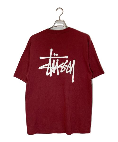stussy（ステューシー）stussy (ステューシー) プリントTシャツ ボルドー サイズ:Lの古着・服飾アイテム