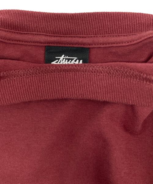 stussy（ステューシー）stussy (ステューシー) プリントTシャツ ボルドー サイズ:Lの古着・服飾アイテム