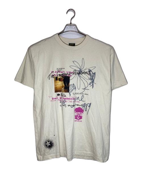 HUF（ハフ）HUF (ハフ) smashing pumpkins (スマッシングパンプキンズ) プリントTシャツ ベージュ サイズ:Lの古着・服飾アイテム