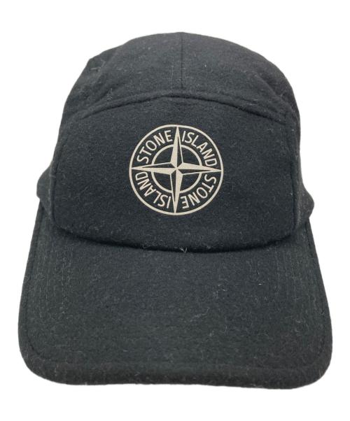 STONE ISLAND（ストーンアイランド）STONE ISLAND (ストーンアイランド) キャップ ブラック サイズ:Lの古着・服飾アイテム