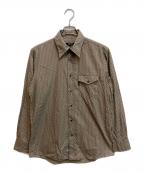 BURBERRY BLACK LABELバーバリーブラックレーベル）の古着「モノグラム柄シャツ」｜ベージュ