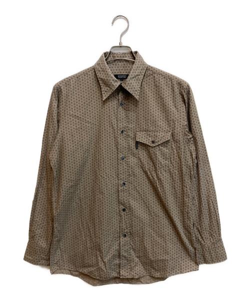 BURBERRY BLACK LABEL（バーバリーブラックレーベル）BURBERRY BLACK LABEL (バーバリーブラックレーベル) モノグラム柄シャツ ベージュ サイズ:2の古着・服飾アイテム