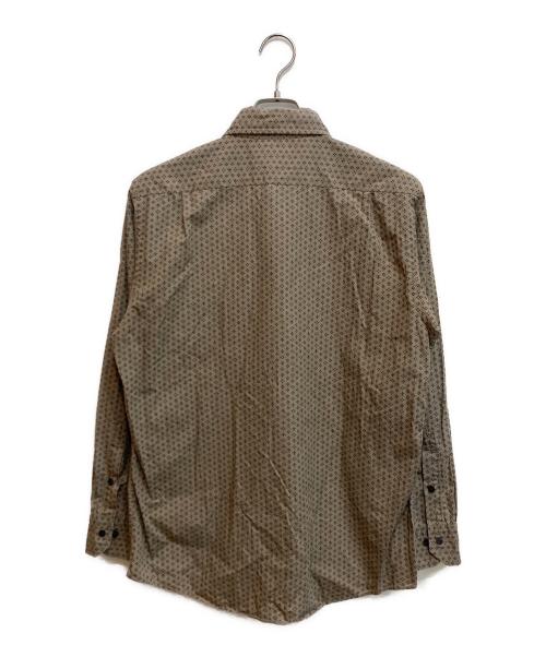 BURBERRY BLACK LABEL（バーバリーブラックレーベル）BURBERRY BLACK LABEL (バーバリーブラックレーベル) モノグラム柄シャツ ベージュ サイズ:2の古着・服飾アイテム