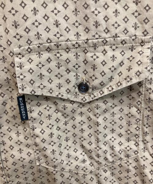 BURBERRY BLACK LABEL（バーバリーブラックレーベル）BURBERRY BLACK LABEL (バーバリーブラックレーベル) モノグラム柄シャツ ベージュ サイズ:2の古着・服飾アイテム