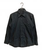 BURBERRY BLACK LABELバーバリーブラックレーベル）の古着「モノグラム柄シャツ」｜ブラック