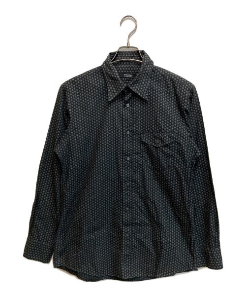 BURBERRY BLACK LABEL（バーバリーブラックレーベル）BURBERRY BLACK LABEL (バーバリーブラックレーベル) モノグラム柄シャツ ブラック サイズ:2の古着・服飾アイテム