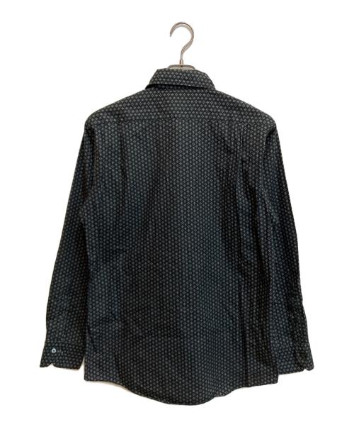 BURBERRY BLACK LABEL（バーバリーブラックレーベル）BURBERRY BLACK LABEL (バーバリーブラックレーベル) モノグラム柄シャツ ブラック サイズ:2の古着・服飾アイテム