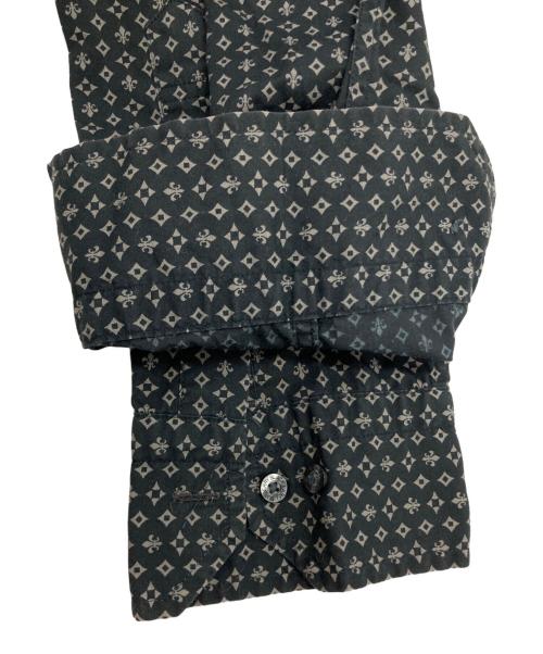 BURBERRY BLACK LABEL（バーバリーブラックレーベル）BURBERRY BLACK LABEL (バーバリーブラックレーベル) モノグラム柄シャツ ブラック サイズ:2の古着・服飾アイテム