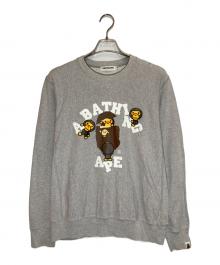 A BATHING APE（アベイシングエイプ）の古着「プリントスウェット」｜グレー