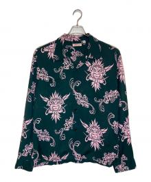 Sun Surf（サンサーフ）の古着「L/S RAYON HAWAIIAN SHIRT」｜グリーン